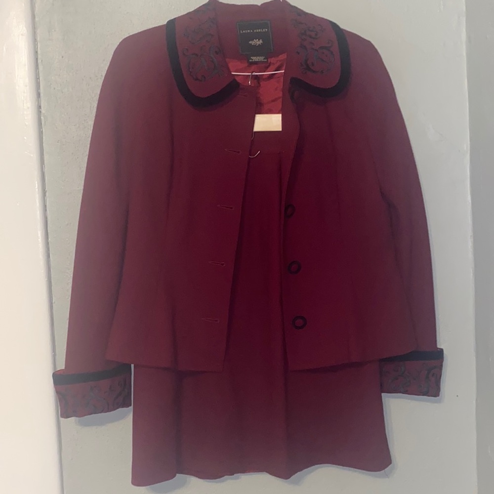 Laura Ashley red suit set size 12